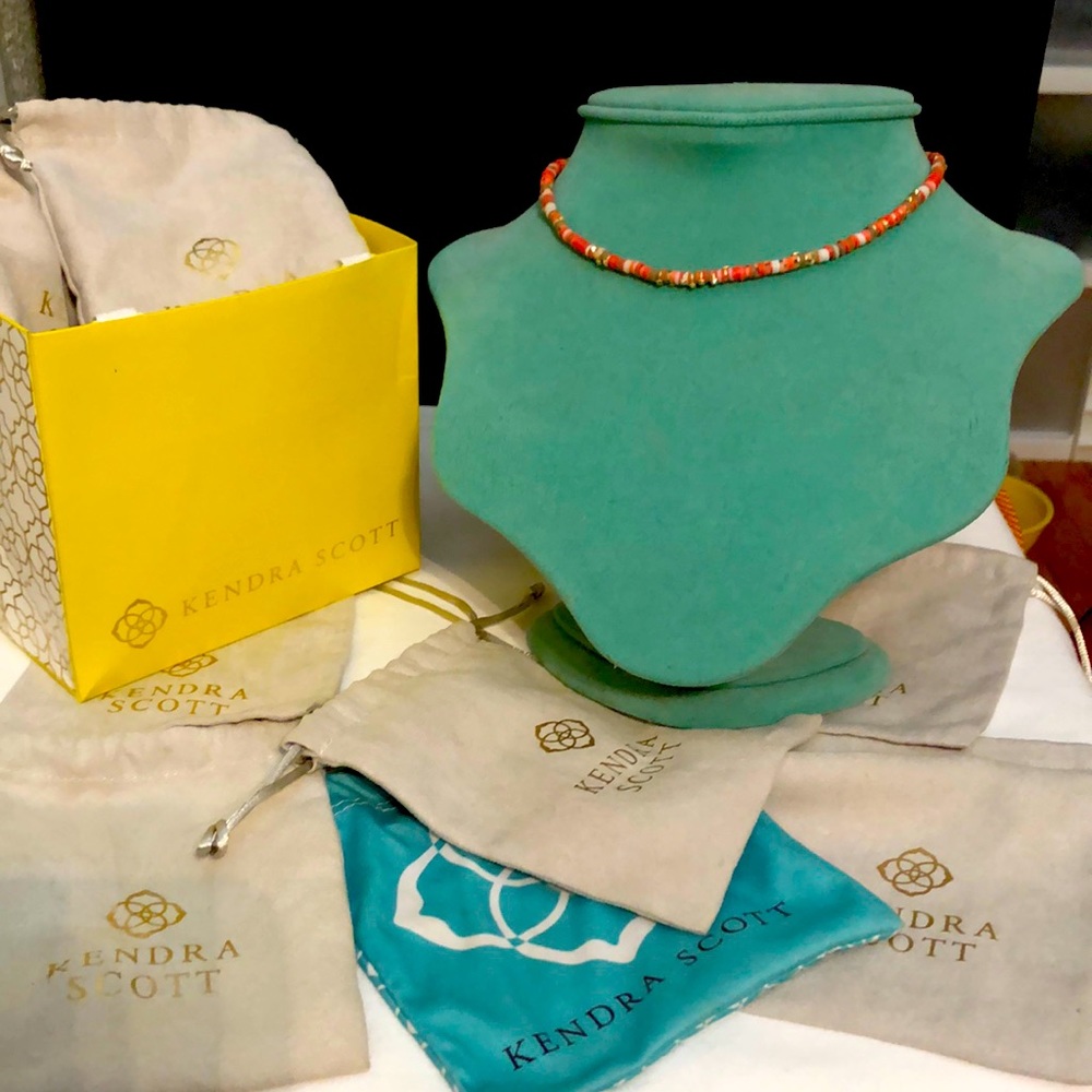Kendra Scott Vintage Lila Choker in Pastel Shells w/ Gold Accents Magnetic Clasp